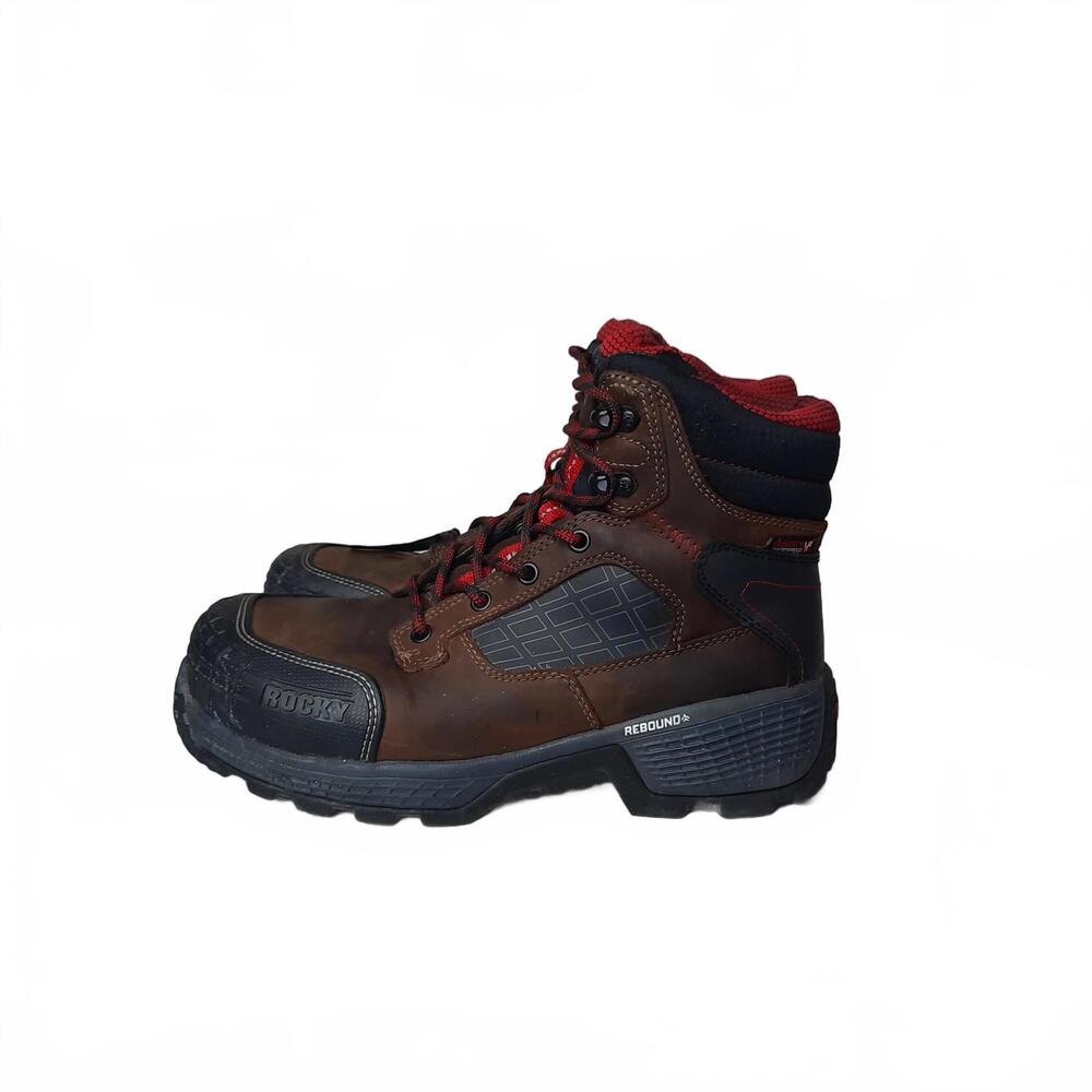 Rocky Men's 6" Hiker CT Boots Dark Brown Size 8 Wide